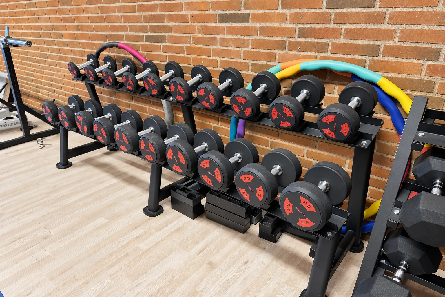 Håndvægte og vægtstænger i Grimstrup Fitness